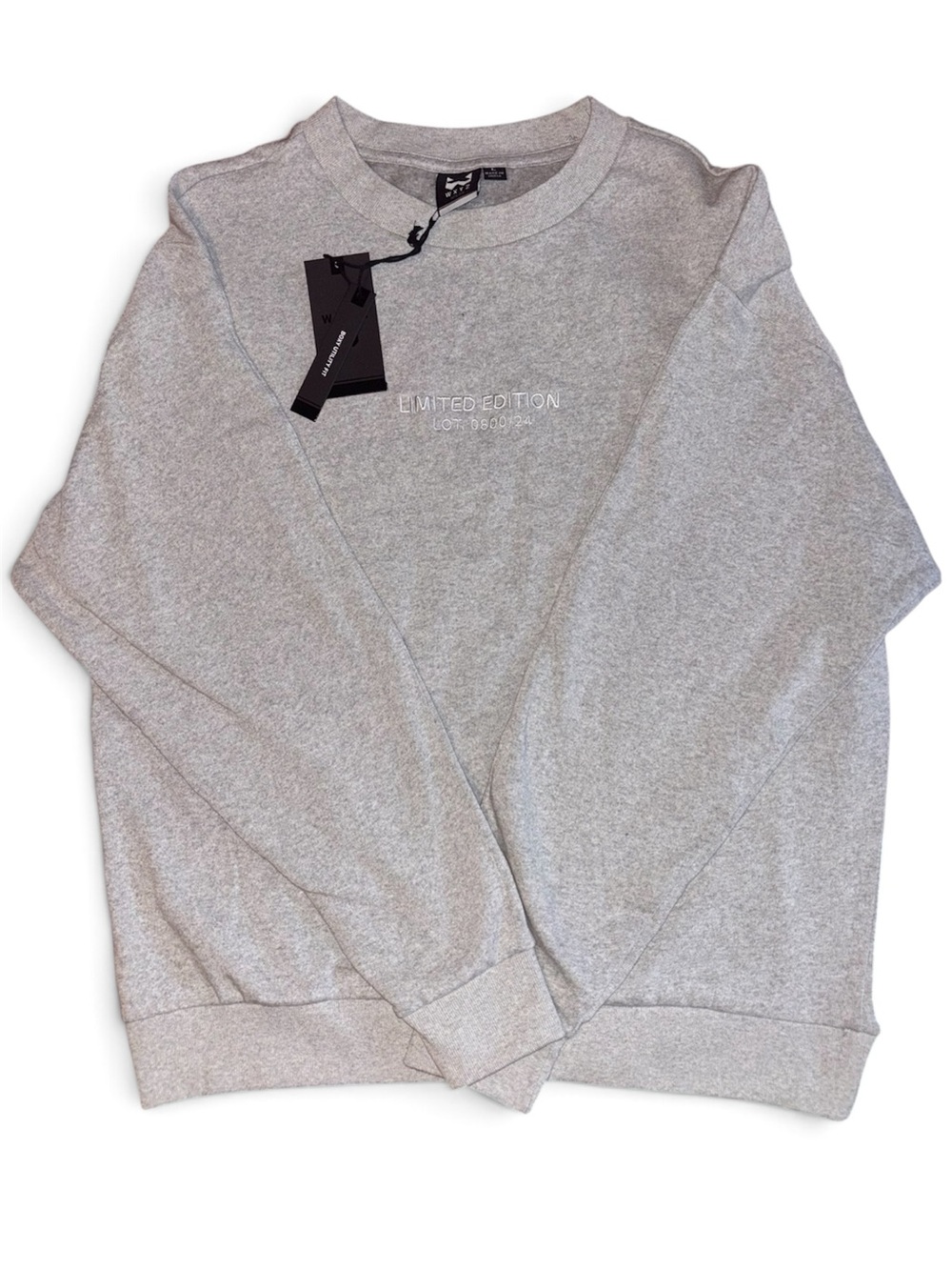 NWT WXYZ MFG Co Gray Boxy Utility Fit Crewneck Sweatshirt Unisex